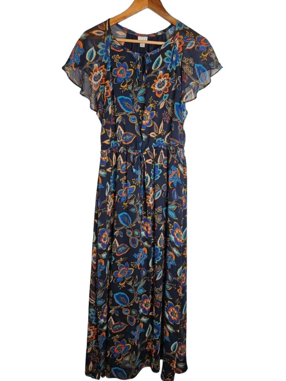 A NEW DAY Navy Floral Dresss